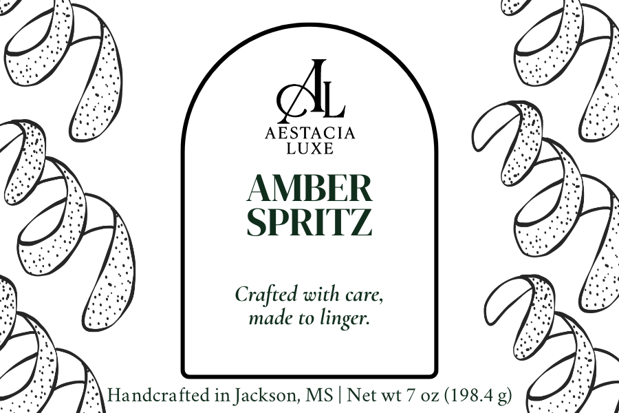Amber Spritz – 7 oz Handcrafted Candle