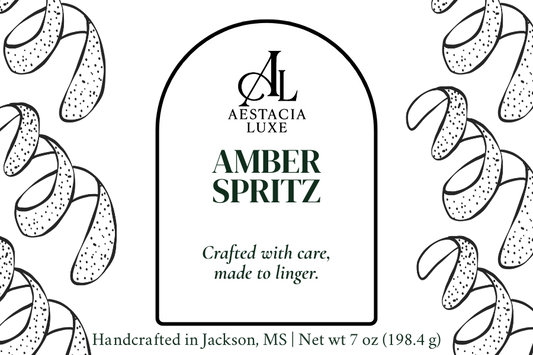 Amber Spritz – 7 oz Handcrafted Candle