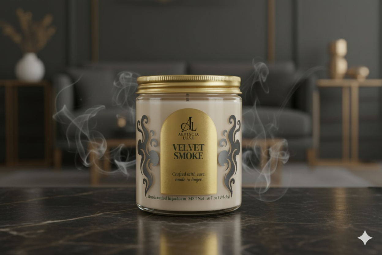 Velvet Smoke – 7 oz Handcrafted Candle